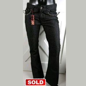 LADIES JEAN'S DE FLEUR GRAY COLOR SIZE 9 BOOT CUT